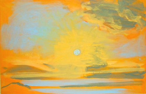 Sunrise IV, 11" x 17", acrylic on canvas, 2011. Sunrise IV, 11" x 17", acrylic on canvas, 2011.